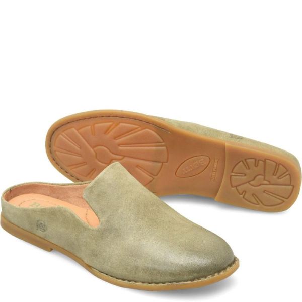 Born | Women's Maia Flats - Kiwi Distressed (Green) | Quick Ship