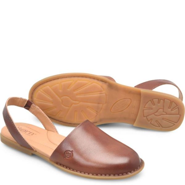 Born | Women's Leif Slip-Ons & Lace-Ups - Dark Tan Bourbon (Brown) | Quick Ship