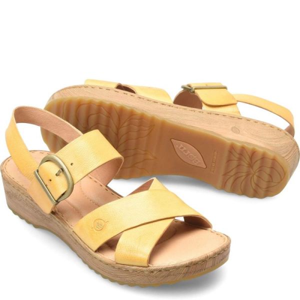 Born | Women's Aida Sandals - Sunflower (Yellow) | Quick Ship