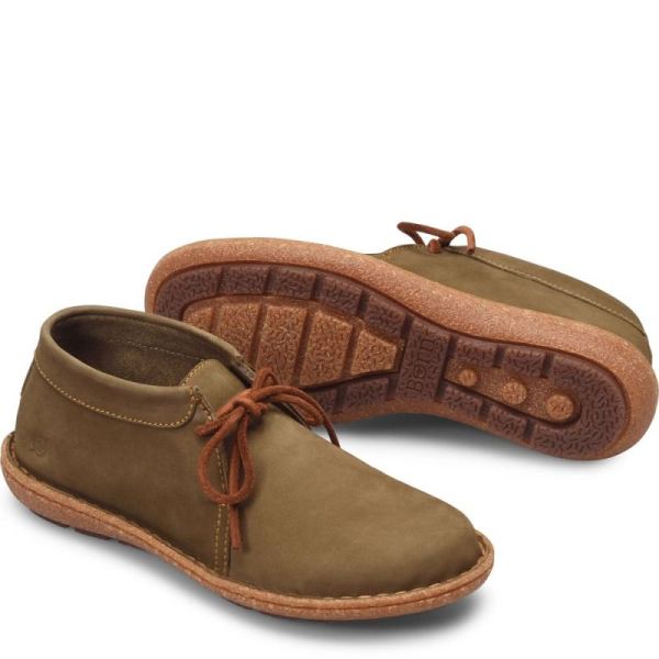 Born | Women's Nuala Boots - Army Green Nubuck (Green) | Quick Ship