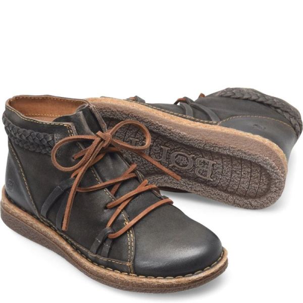 Born | Women's Temple II Boots - Dark Concrete Distressed (Grey) | Quick Ship