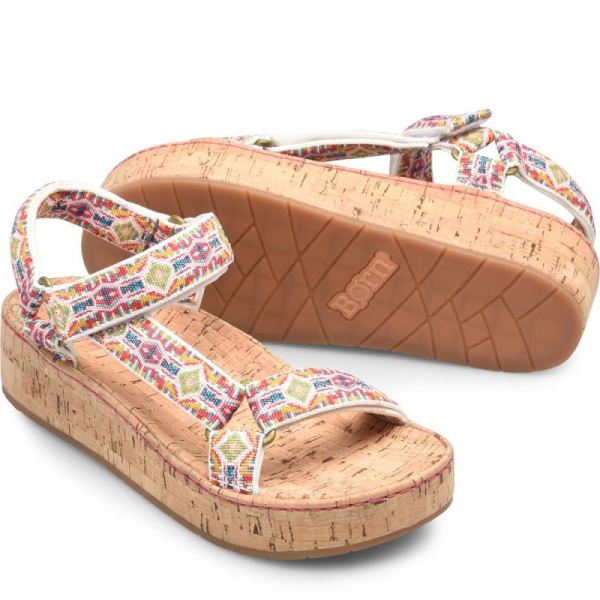 Born | Women's Sirena Sandals - White (Multicolor) | Quick Ship