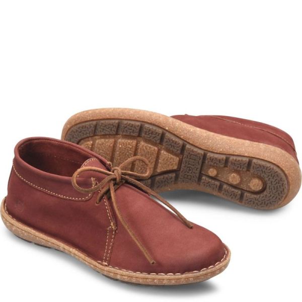 Born | Women's Nuala Boots - Brick Nubuck (Red) | Quick Ship