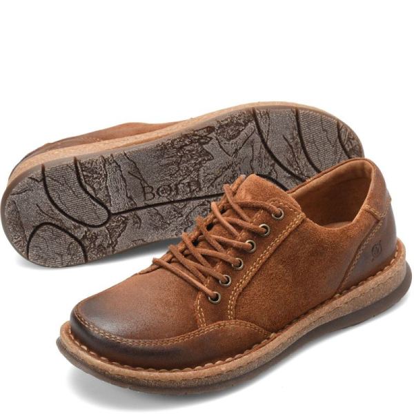 Born | Men's Bronson Slip-Ons & Lace-Ups - Glazed Ginger Distressed (Brown) | Quick Ship