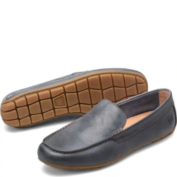 Born | Men's Allan Slip-Ons & Lace-Ups - Navy Oceano (Blue) | Quick Ship