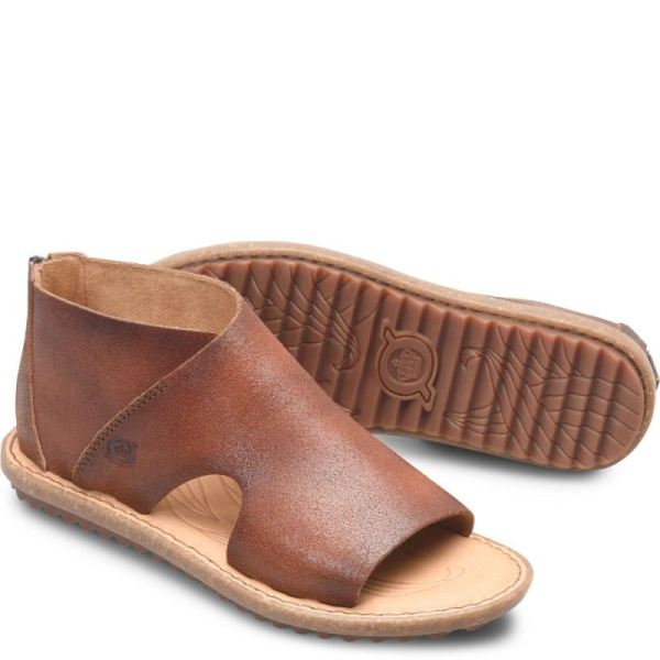 Born | Women's Maren Sandals - Dark Tan Bourbon (Brown) | Quick Ship