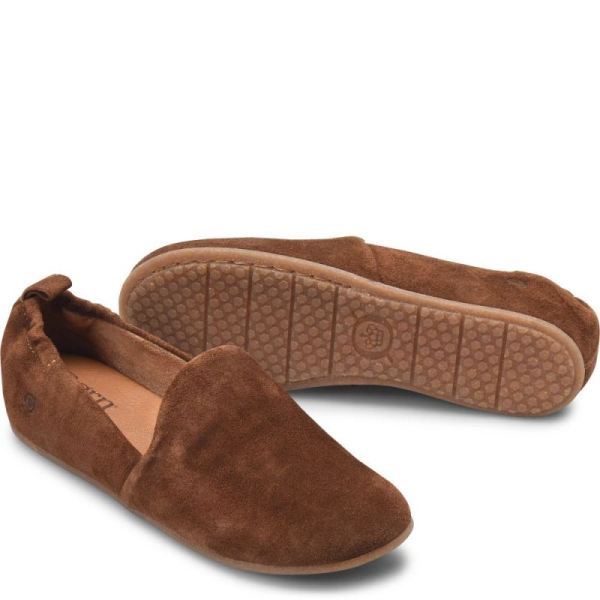 Born | Women's Margarite Slip-Ons & Lace-Ups - Glazed Ginger Suede (Brown) | Quick Ship