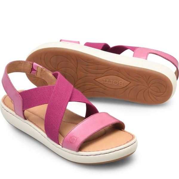 Born | Women's Jayla Sandals - Dark Hot Pink Combo (Pink) | Quick Ship