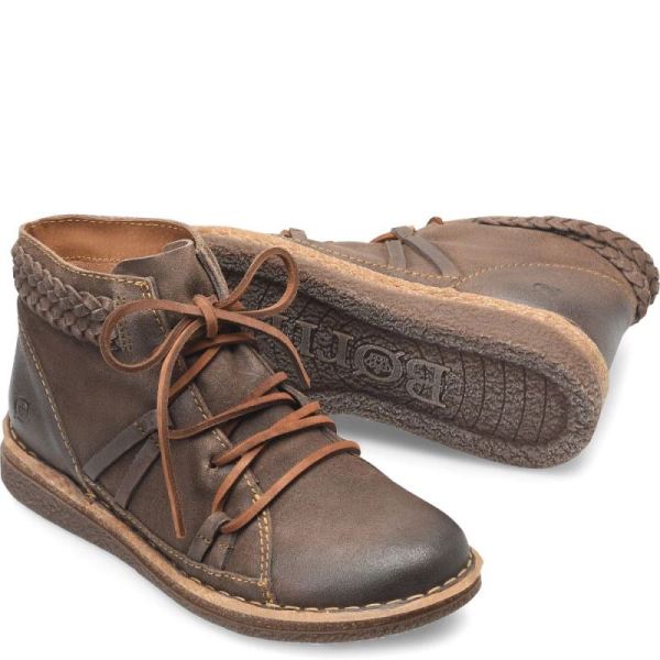 Born | Women's Temple II Boots - Wet Weather Distressed (Grey) | Quick Ship