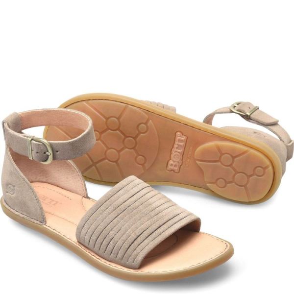 Born | Women's Margot Sandals - Taupe Suede (Tan) | Quick Ship