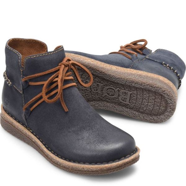 Born | Women's Calyn Boots - Navy Indigo Distressed (Blue) | Quick Ship