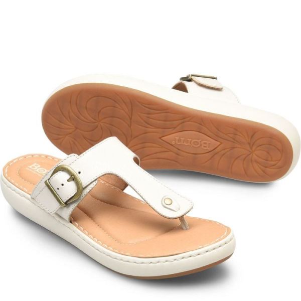 Born | Women's Jules Sandals - White Ivory (White) | Quick Ship