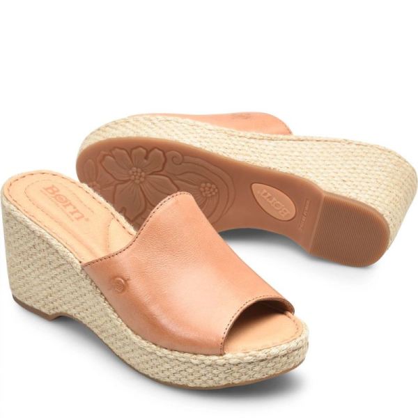 Born | Women's Lilah Sandals - Natural Full Grain (Tan) | Quick Ship