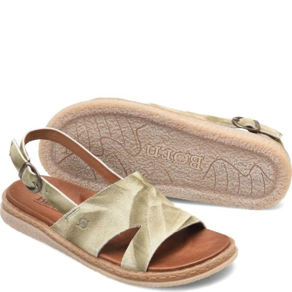 Born | Women's Carah Sandals - Dark Green Olive Suede (Multicolor) | Quick Ship