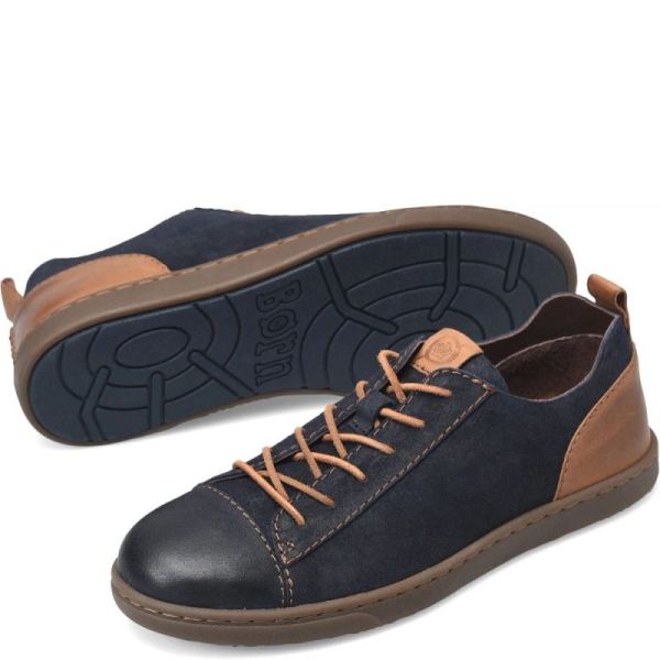 Born | Men's Allegheny Luxe Sneakers - Dark Blue Distress Combo (Blue) | Quick Ship