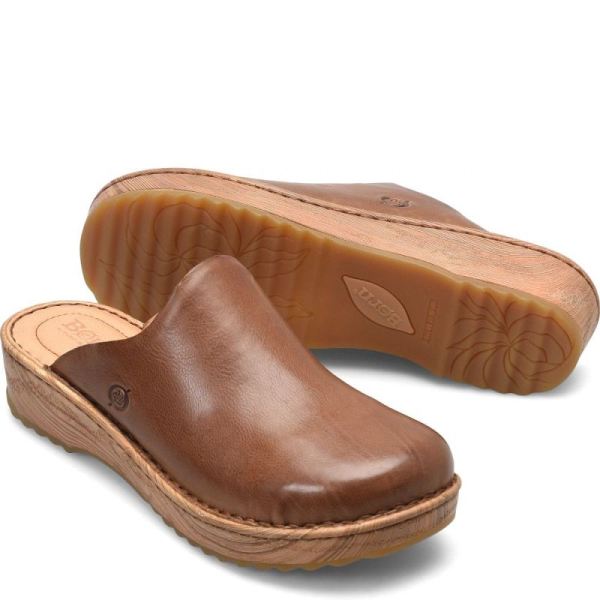 Born | Women's Andy Clogs - Luggage (Brown) | Quick Ship