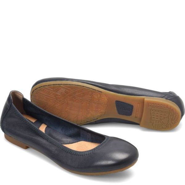 Born | Women's Julianne Flats - Navy (Blue) | Quick Ship