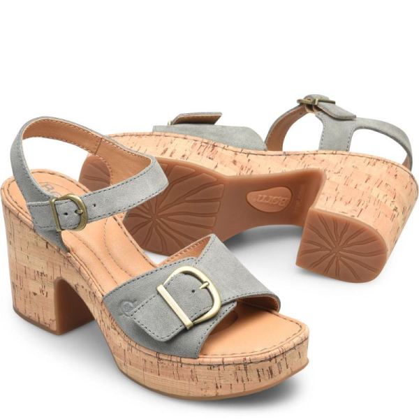 Born | Women's Browyn Sandals - Army Suede (Green) | Quick Ship