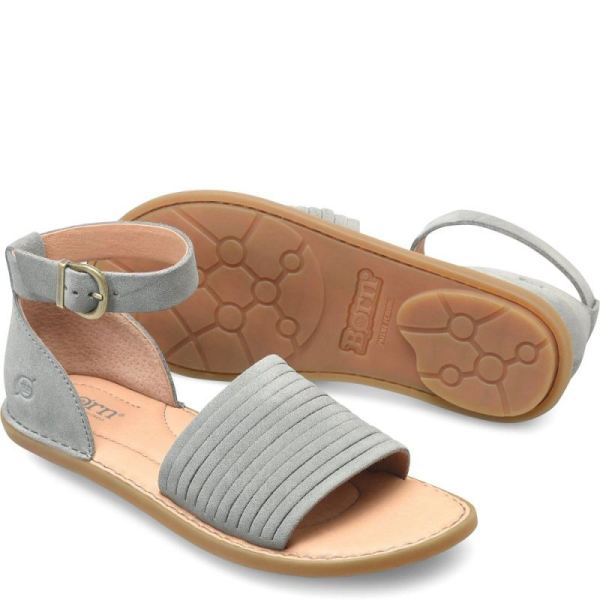 Born | Women's Margot Sandals - Grey Army Suede (Grey) | Quick Ship