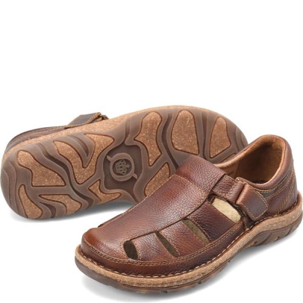 Born | Men's Connor Sandals - Dark Chestnut (Brown) | Quick Ship