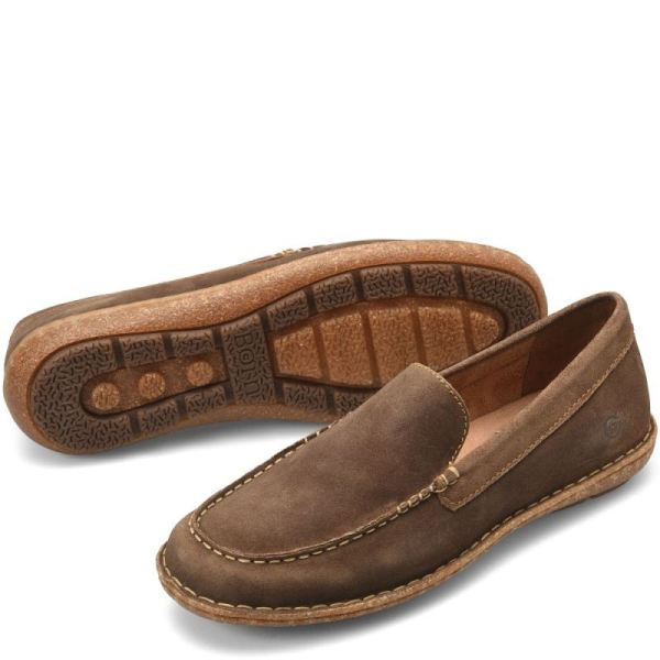 Born | Men's Naldo Slip-Ons & Lace-Ups - Taupe Avola Nubuck (Tan) | Quick Ship