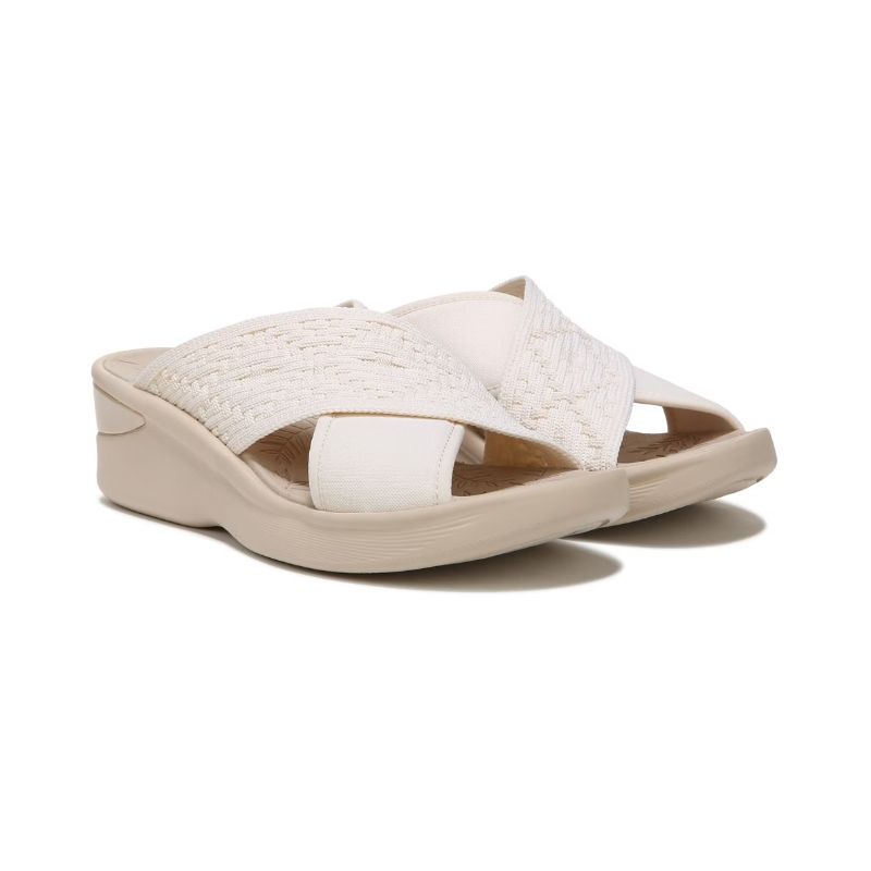 Bzees Women's Sundance Wedge Sandal-Beige Fabric | Canada Outlet