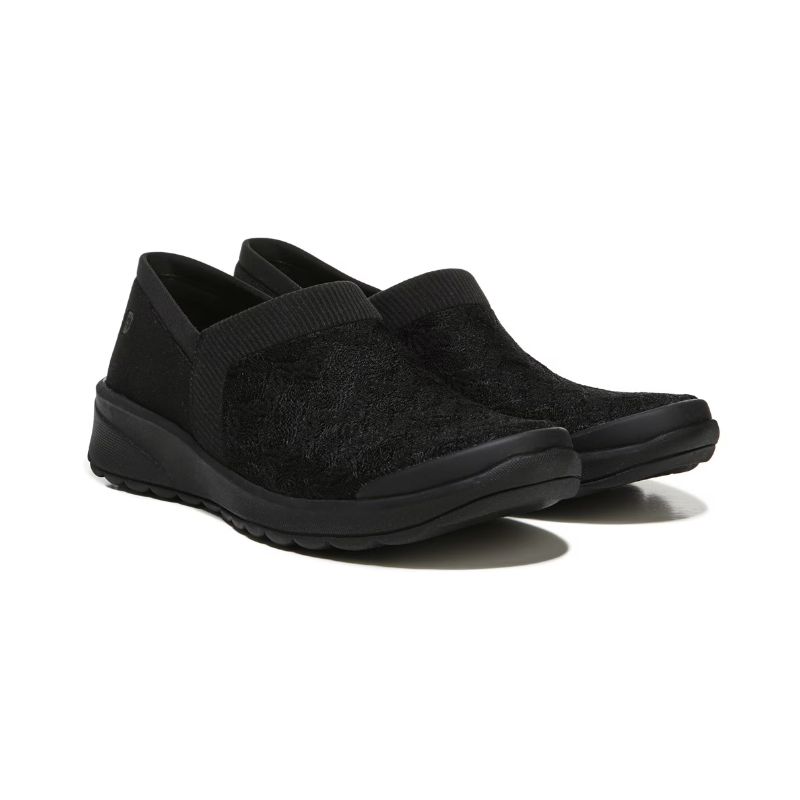 Bzees Women's Gia Slip On-Black Pointelle Knit | Canada Outlet