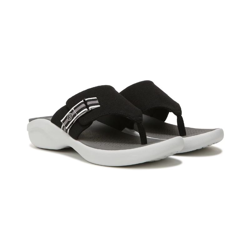 Bzees Women's Camp Out Wedge Sandal-Black Fabric | Canada Outlet