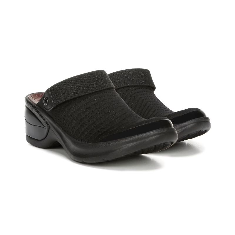 Bzees Women's Kitty Clog-Black Oversized Geo | Canada Outlet