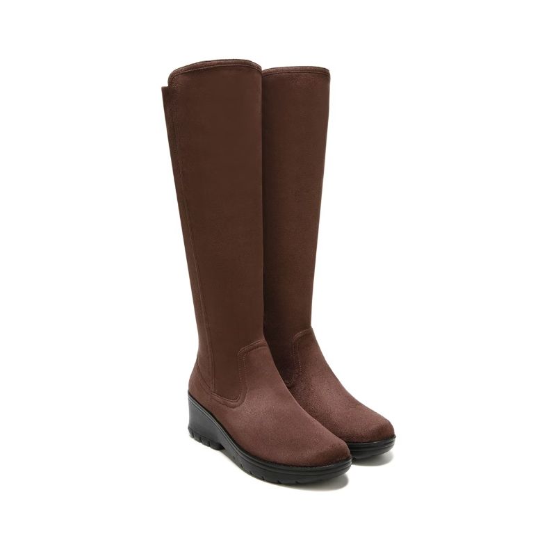 Bzees Women's Brandy Knee High Boot-Chicory Brown Fabric | Canada Outlet