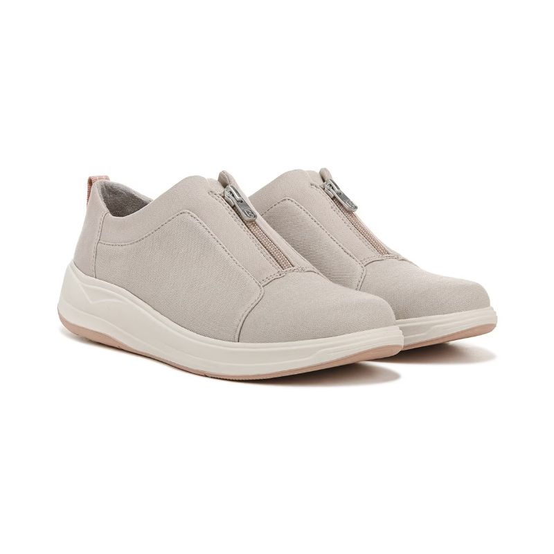 Bzees Women's Take It Easy Sneaker-Taupe Shimmer Fabric | Canada Outlet