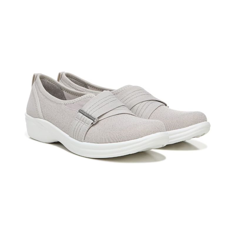 Bzees Women's Niche III Slip On-Sandnet Beige Fabric | Canada Outlet