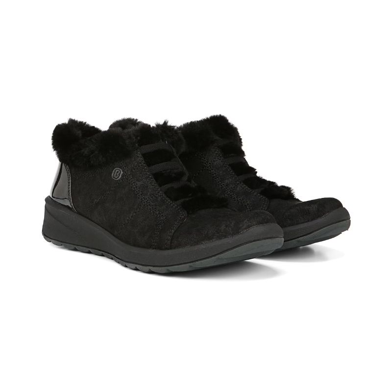 Bzees Women's Golden Bootie-Black Micro/Black | Canada Outlet