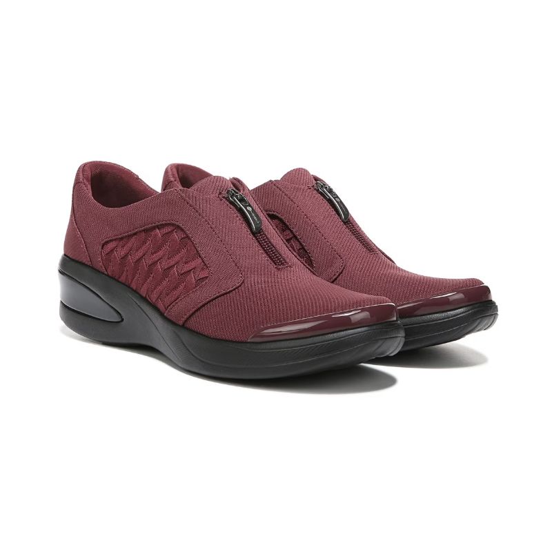 Bzees Women's Florence Slip On Sneaker-Wine Red Fabric | Canada Outlet