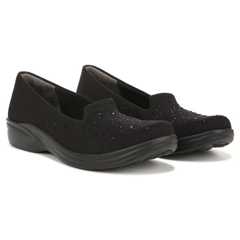 Bzees Women's Poppyseed 3 Slip On-Black Fabric | Canada Outlet