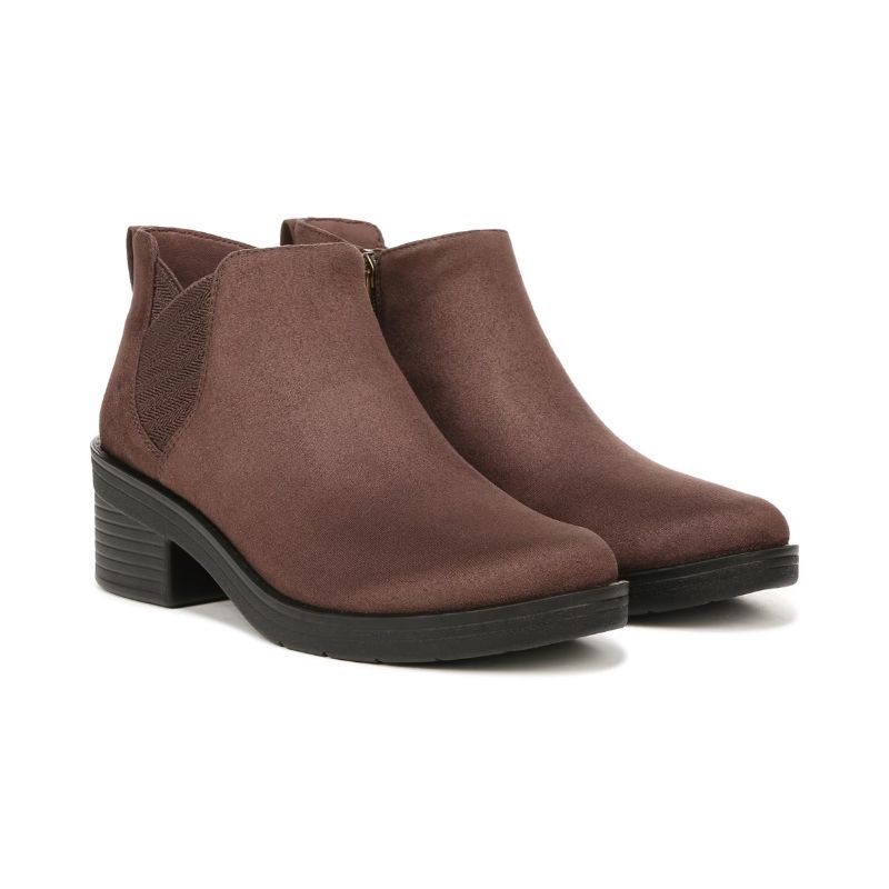 Bzees Women's Ontario Ankle Bootie-Brown Fabric | Canada Outlet