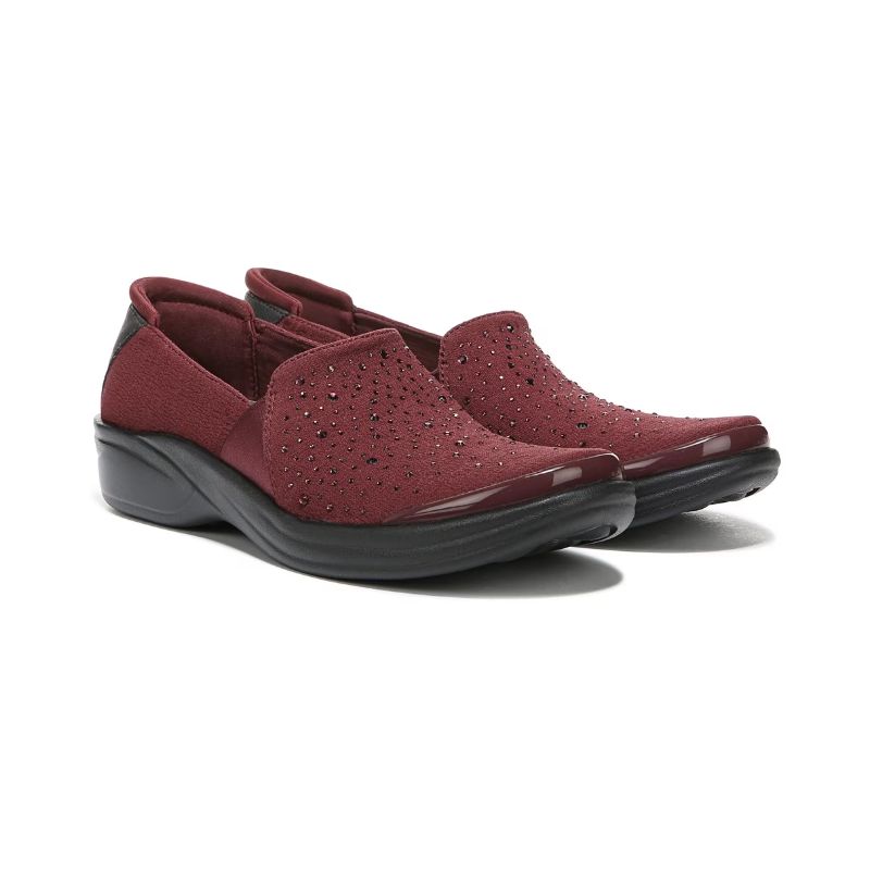 Bzees Women's Poppyseed Slip On-Red Rhinestone Fabric | Canada Outlet