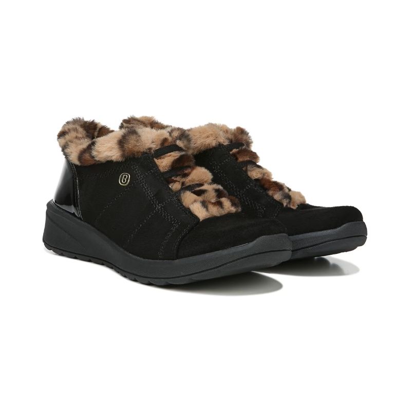Bzees Women's Golden Bootie-Black/Leopard Print | Canada Outlet