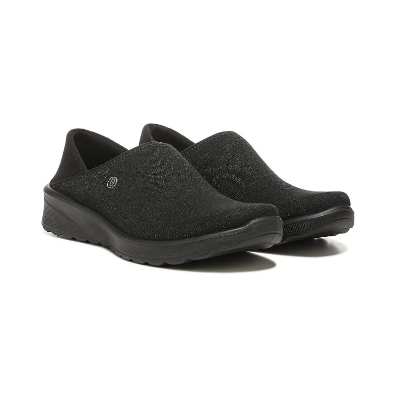 Bzees Women's Getaway Mule Sneaker-Black Shimmer Fabric | Canada Outlet