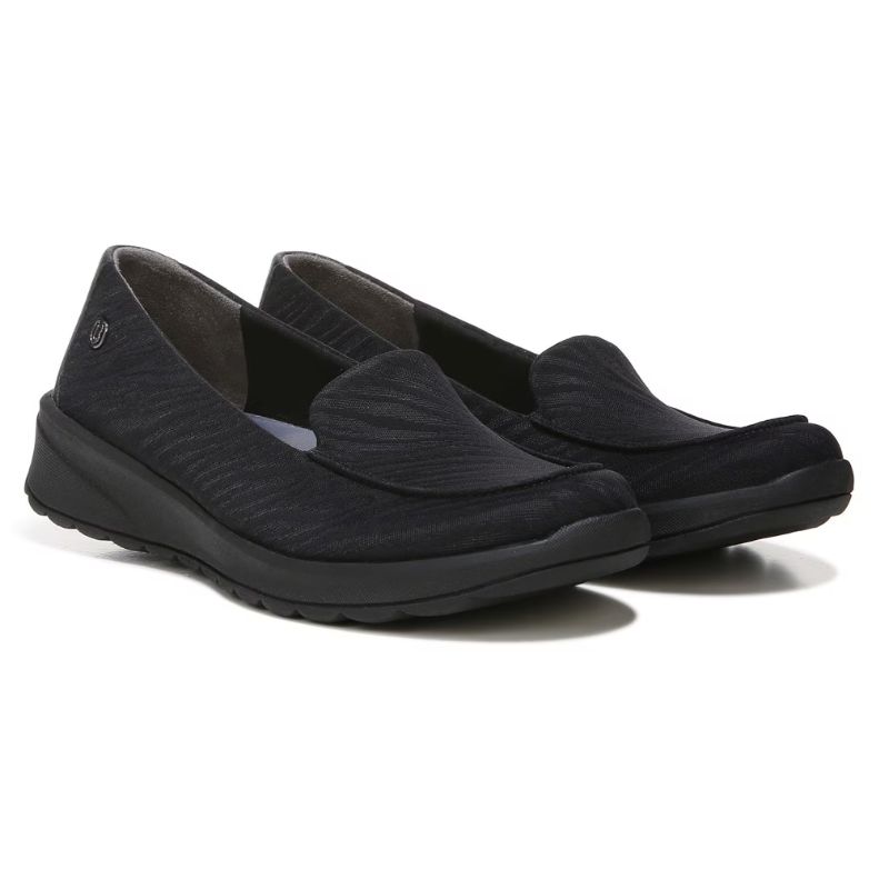 Bzees Women's Get Movin' Slip On-Black Zebra Print Fabric | Canada Outlet