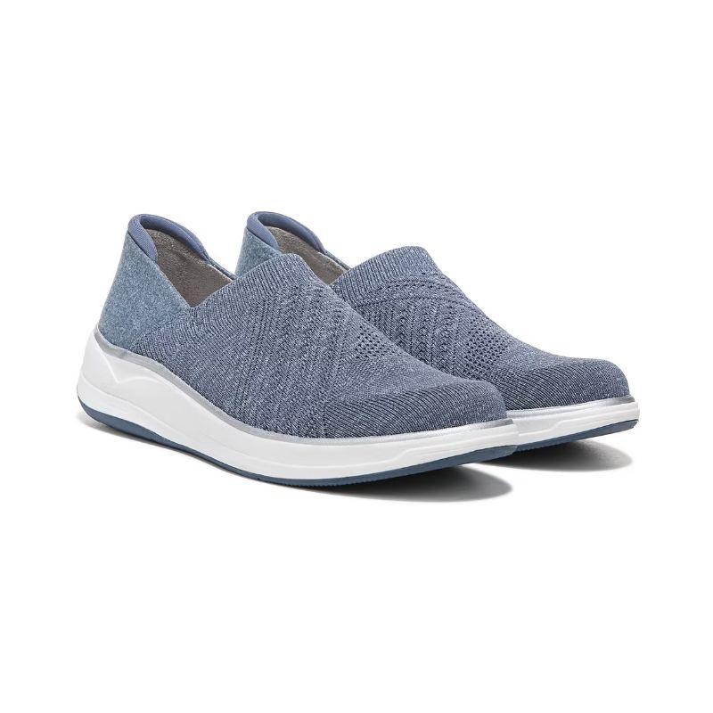 Bzees Women's Triumph Slip On-Ash Blue Fabric | Canada Outlet