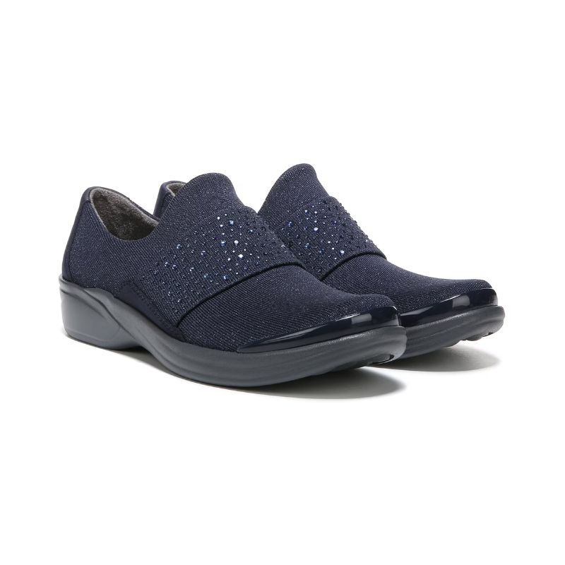 Bzees Women's Pizazz Slip On-Navy Sparkle Knit Fabric | Canada Outlet