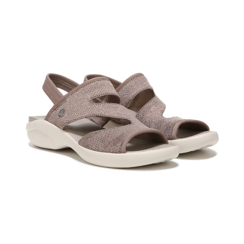 Bzees Women's Cleo Strappy Sandal-Latte Camo Fabric | Canada Outlet