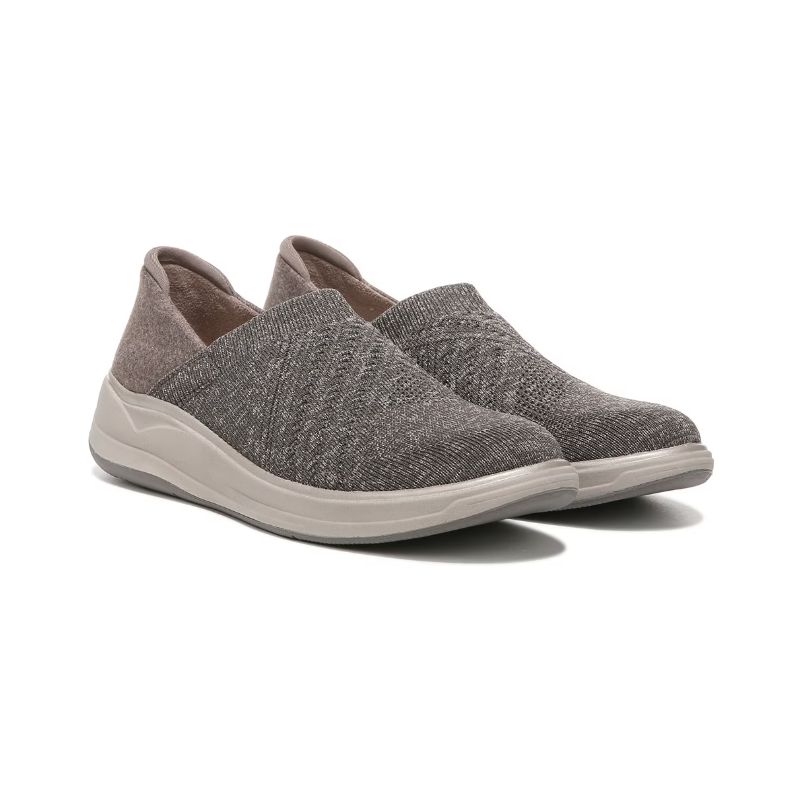 Bzees Women's Triumph Slip On-Morel Brown Knit Fabric | Canada Outlet