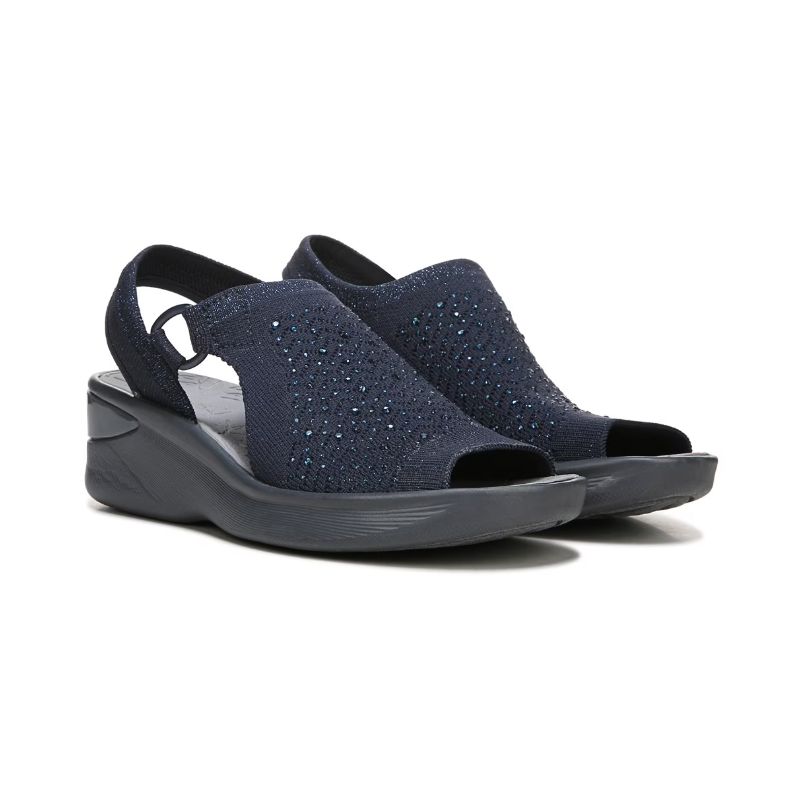 Bzees Women's Star Bright Sandal-Navy | Canada Outlet