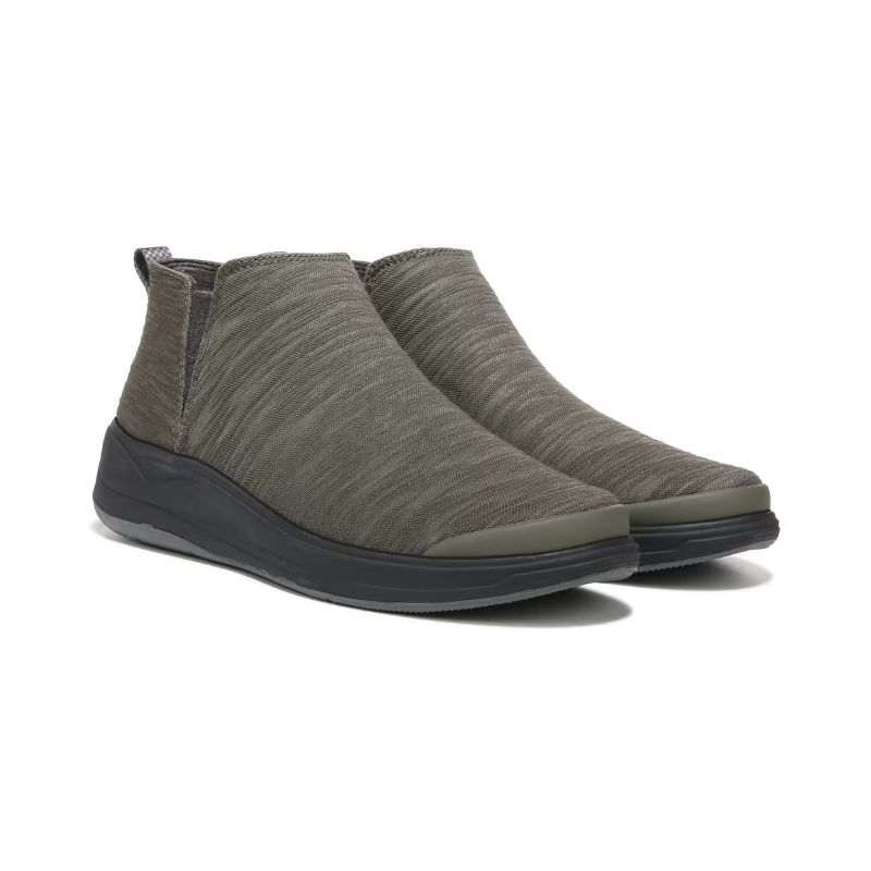 Bzees Women's Tempo Chelsea Bootie-Olive Green Fabric | Canada Outlet