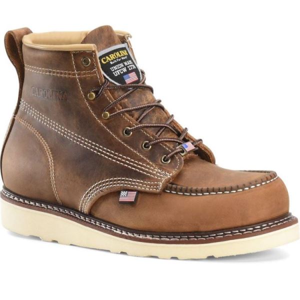 CAROLINA MEN'S AMP USA STEEL TOE in DARK BROWN | CANADA OUTLET