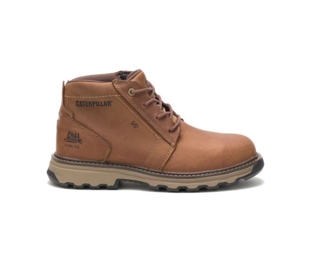 Cat - Parker Steel Toe Work Boot Dark Beige