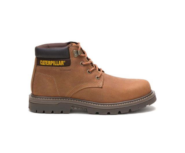 Cat - Outbase Waterproof Steel Toe Work Boot Brown
