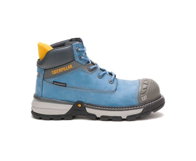 Cat - Excavator Superlite Waterproof Nano Toe Work Boot Blue Heaven